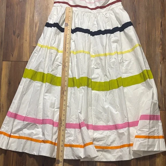 J. Crew White One-Shoulder Dress with Bold Stripes Size 6 NWT - Picture 6 of 8